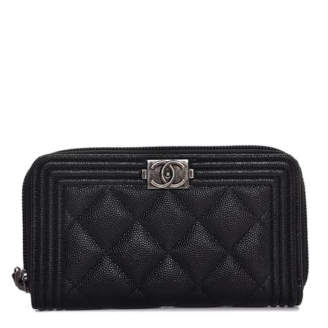 chanel le boy compact wallet|chanel boy zip around wallet.